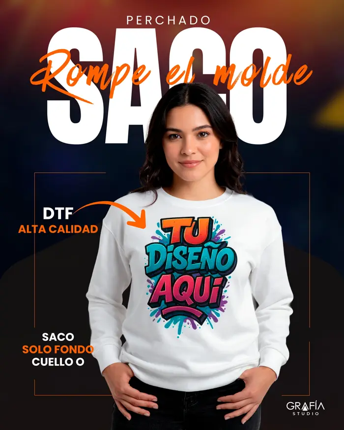 Saco estampado en DTF de alta calidad