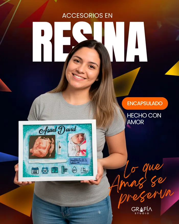Cuadro encapsulado en resina