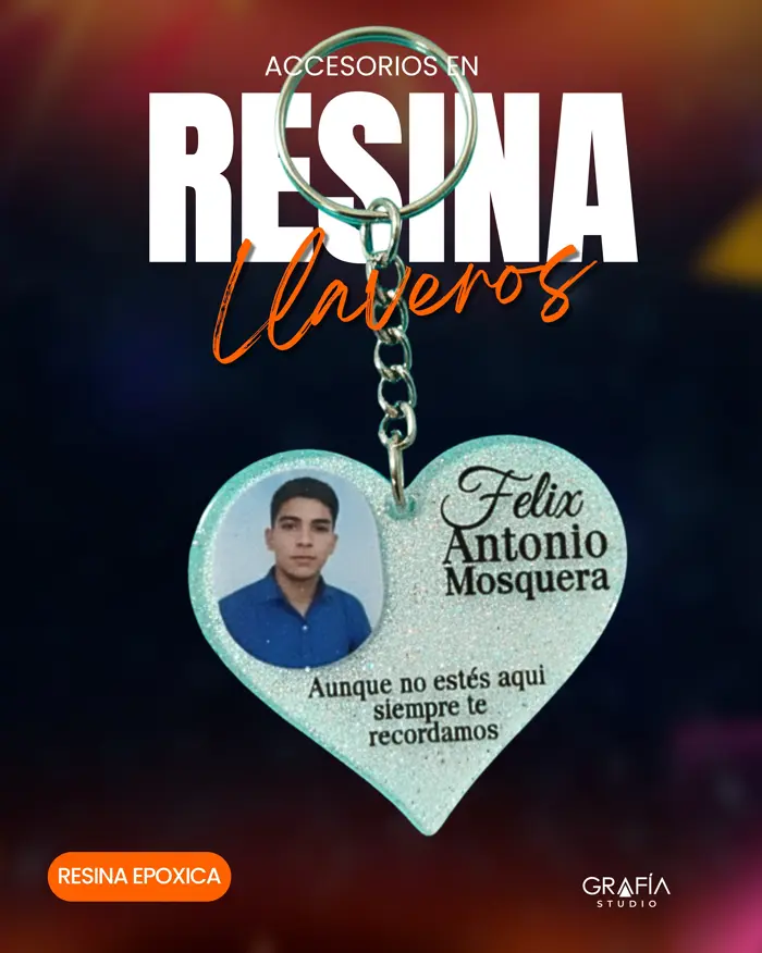 Llavero conmemorativo en resina