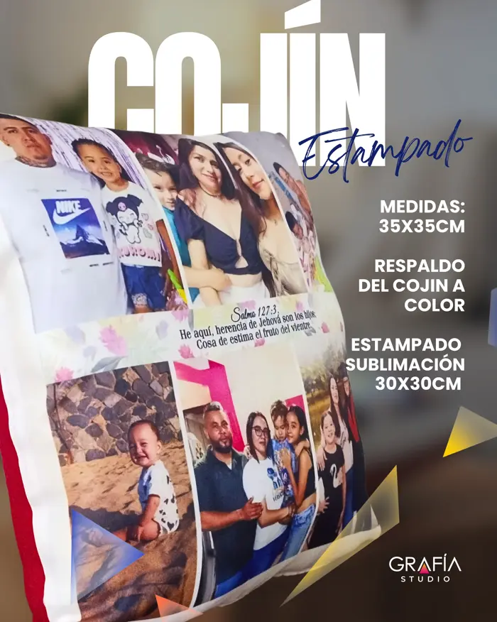 Cojín estampado 35x35 en sublimación