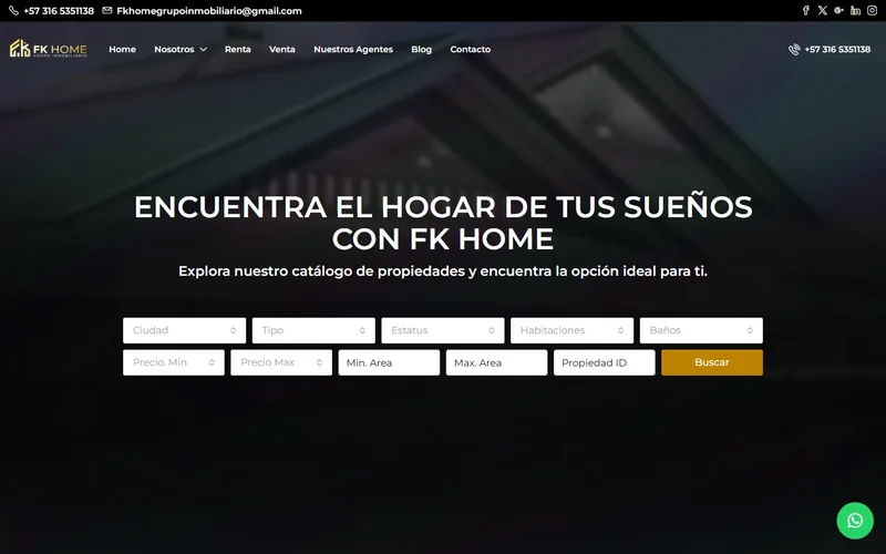 FK Home — sitio web