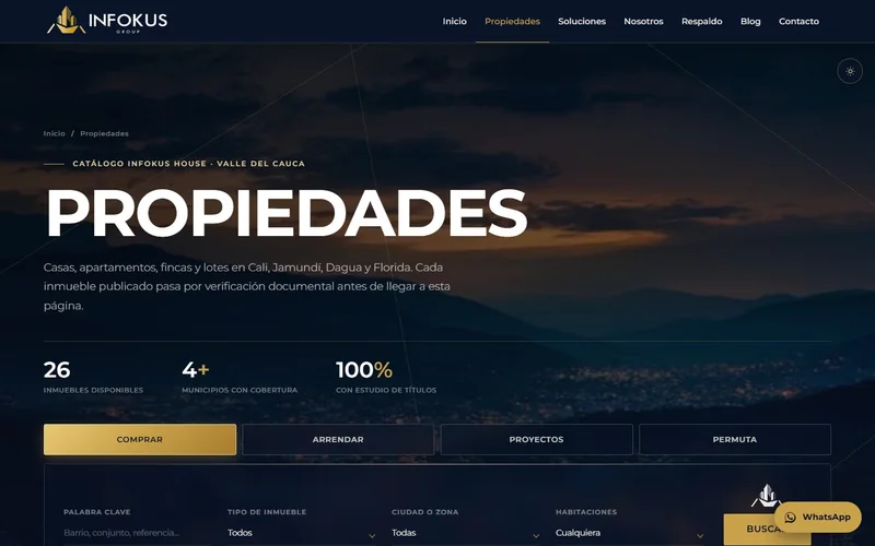 Buscador de propiedades — Infokus