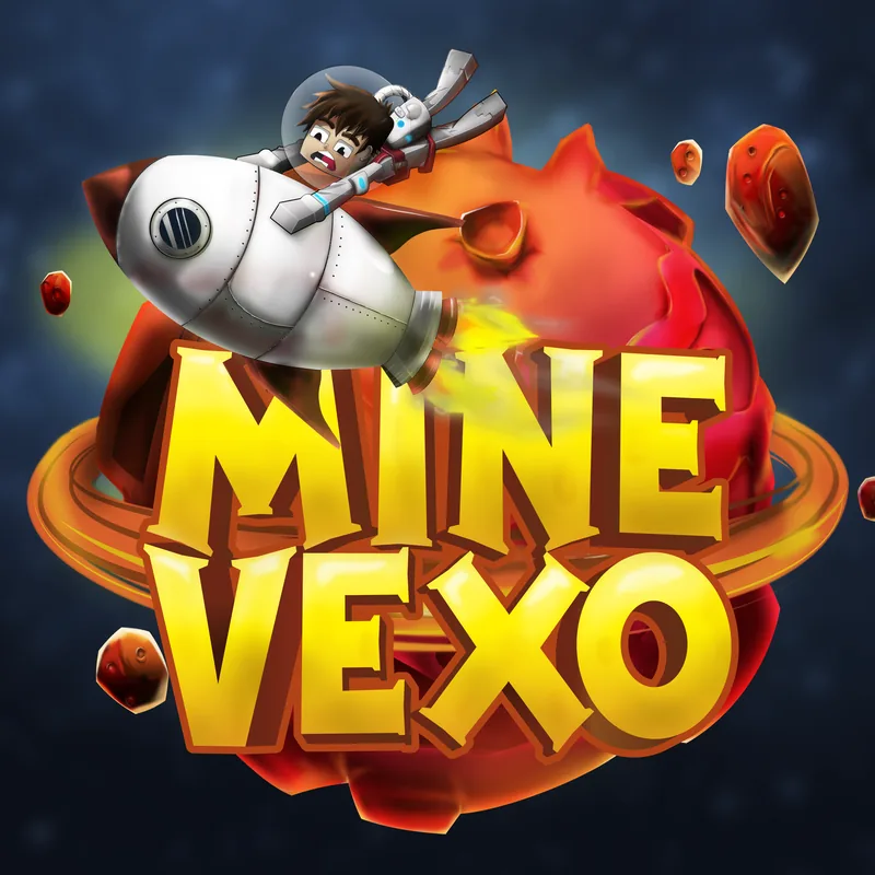 MineVexo — logo 3D — ÉTER
