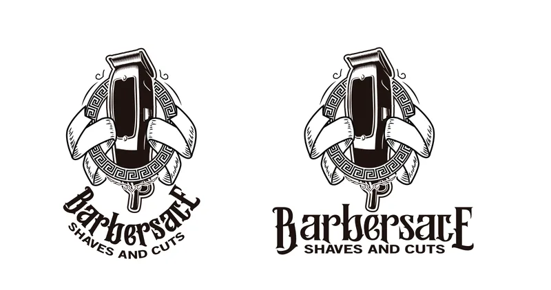 Emblema y versión horizontal — Barbersace