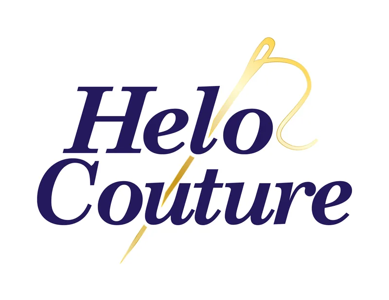 Logotipo con la aguja como remate — Helo Couture
