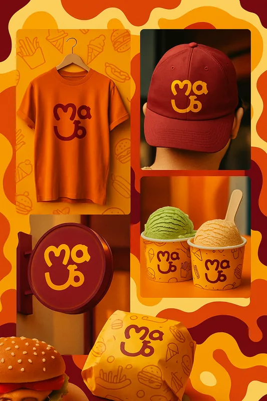Camiseta, gorra y vasos con la marca MAJO