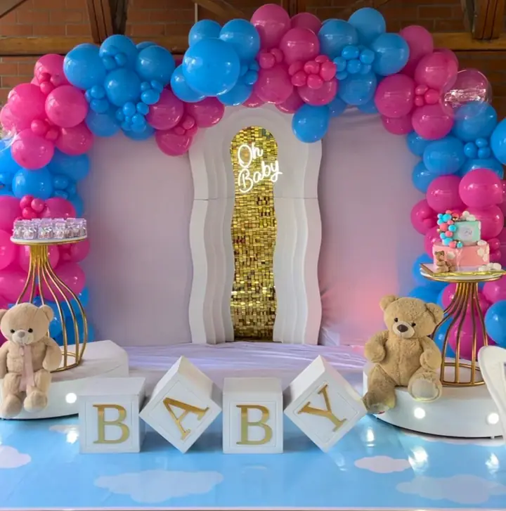 Baby shower en rosa y azul