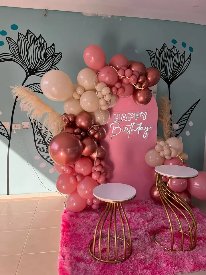 Happy Birthday en rosa